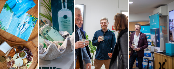 Guests enjoying the Cruising & Tonics boating event at 36° Brokers.