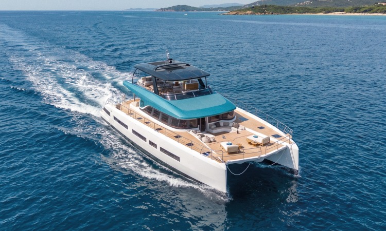 02 lagoon eighty3 catamaran aerial view2