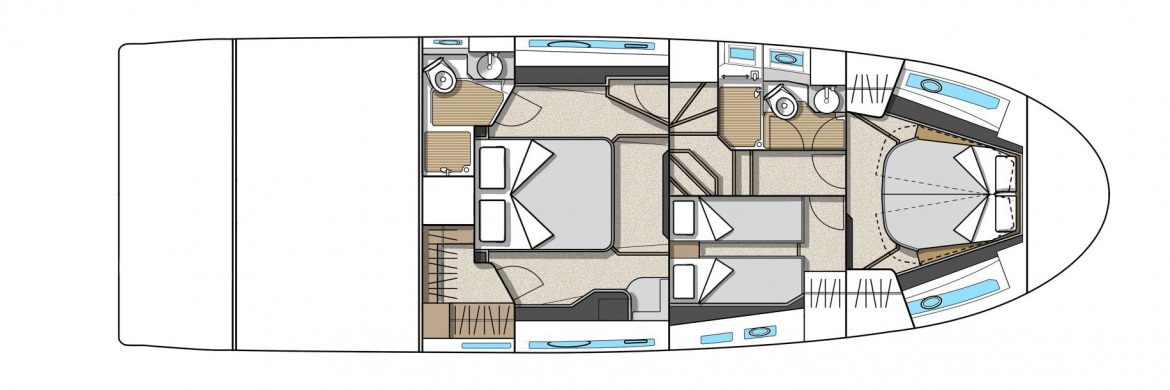 Monte Carlo 52 Deck Plan Guest Cabins