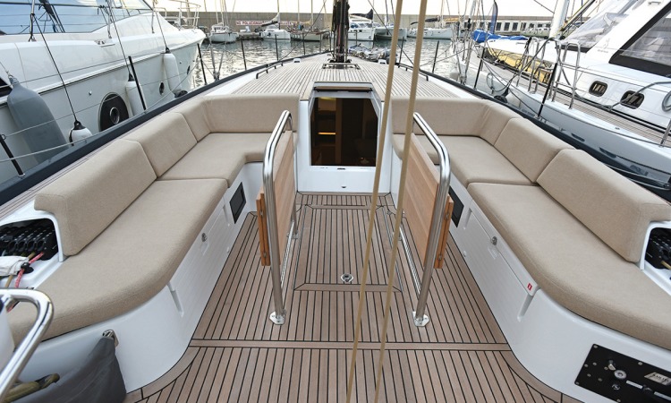 beneteau First 53 yacht test companionway credit Rick Tomlinson