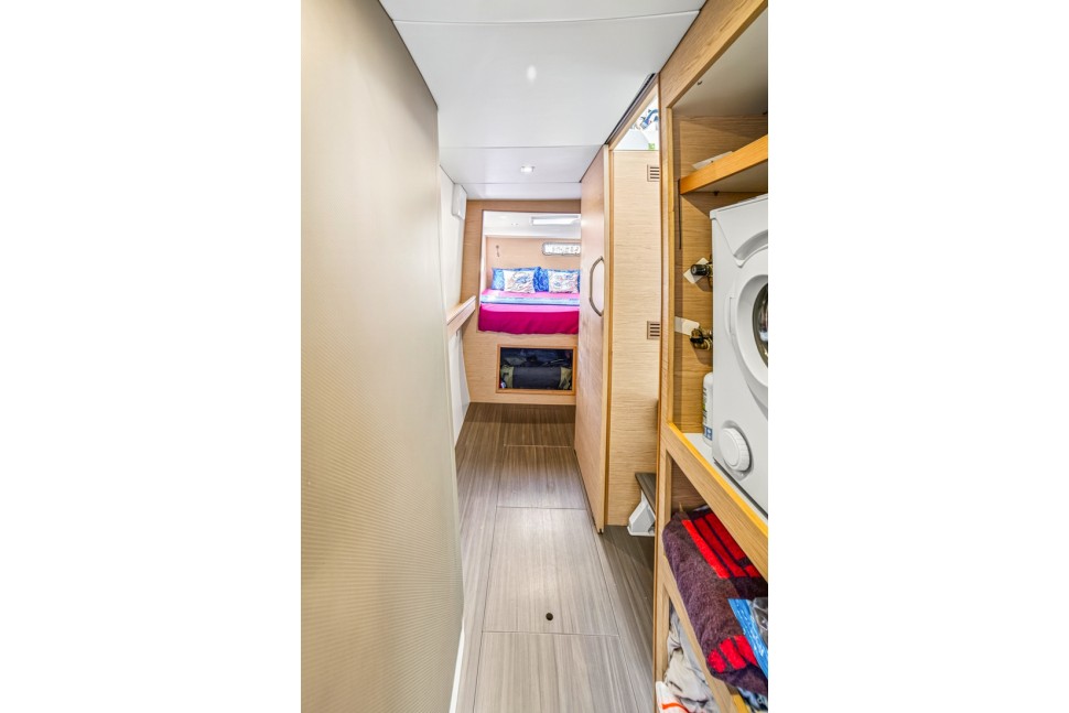 14 outremer 45 catamaran hull passageway laundry storage