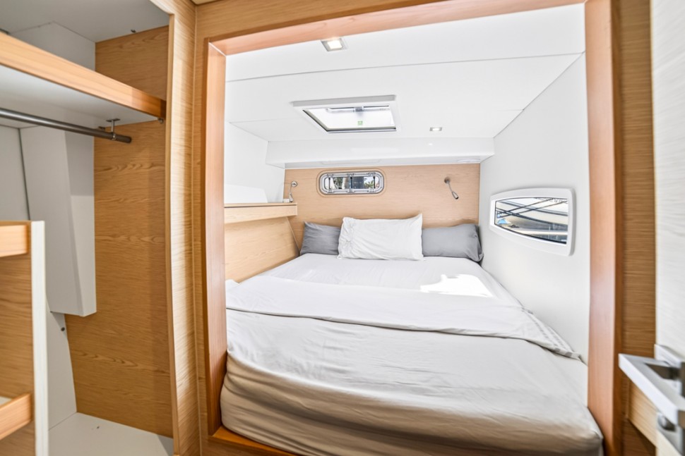 17 outremer 45 catamaran guest cabin reading lights hanging locker