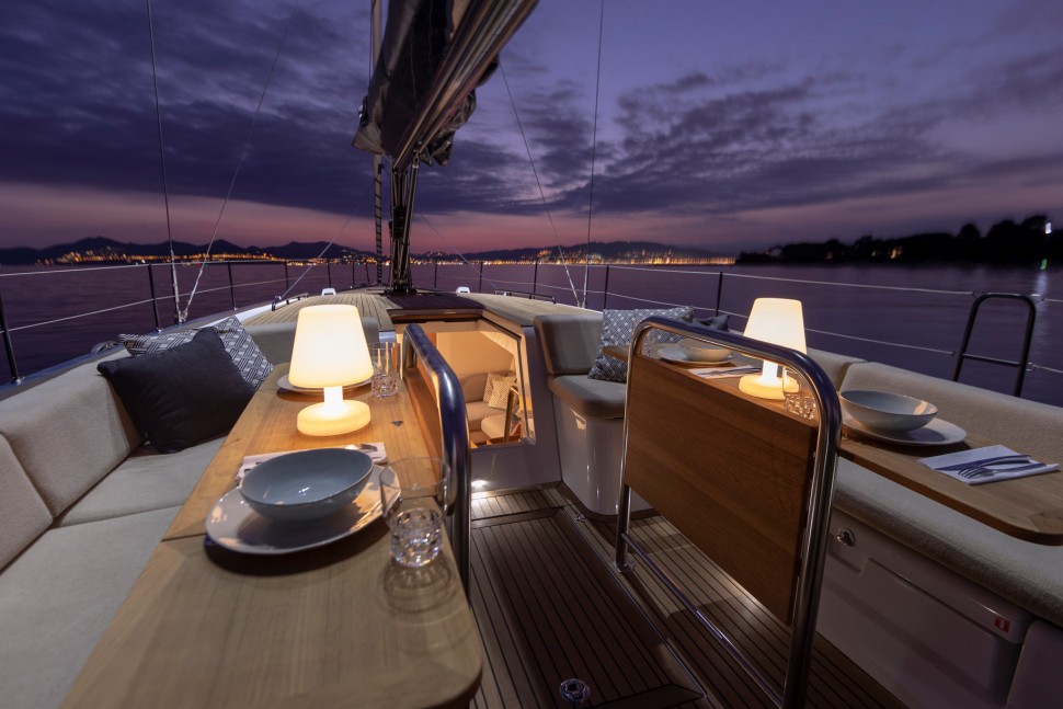 Beneteau First Yacht 53 cockpit dining