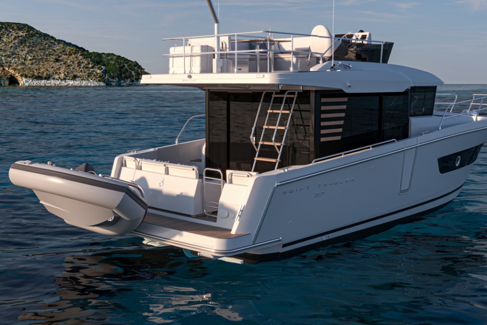SWIFT TRAWLER 37 FLYBRIDGE IMAGE RENDERING 12