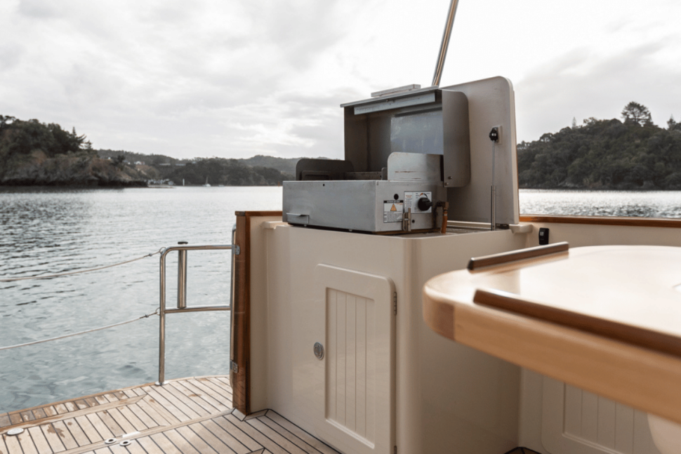 Salthouse Corsair Cabriolet 49 Aft deck bbq 2